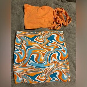 orange and blue set from garage